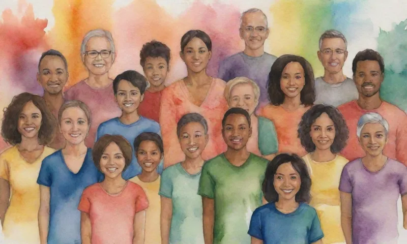 A diverse group of people, each represented by different ethnicities and ages, stand joined holding various resilience programs that they can choose from - mental health awareness, financial literacy resources, and support groups for family situations are features.