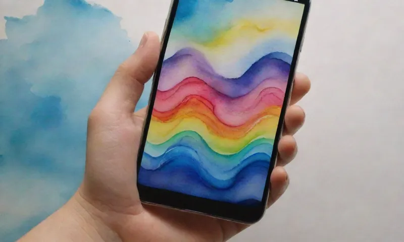 Un disparo de cerca de una mano que sostiene una pantalla de teléfono inteligente que muestra una animación vibrante de un camino hacia arriba, transfiriendo en olas que simbolizan los retos de superación.