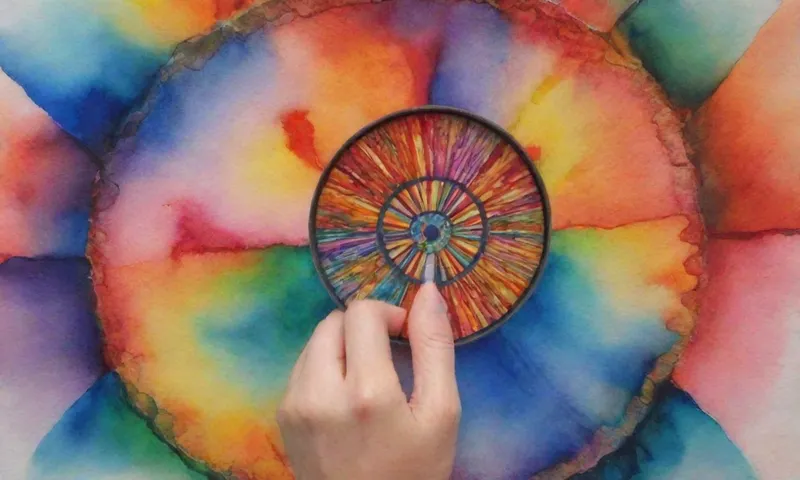 Una mano que sostiene un calidoscopio, mostrando reflejos diversamente vibrantes de diferentes culturas.