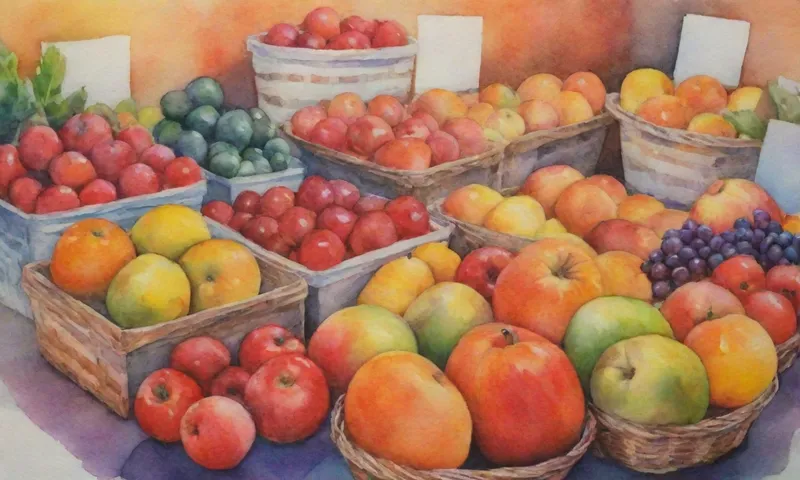 Un vibrante mercado comunitario que rebosa con productores locales mostrando frutas de temporada, verduras, artesanías artesanales y productos recién horneados.