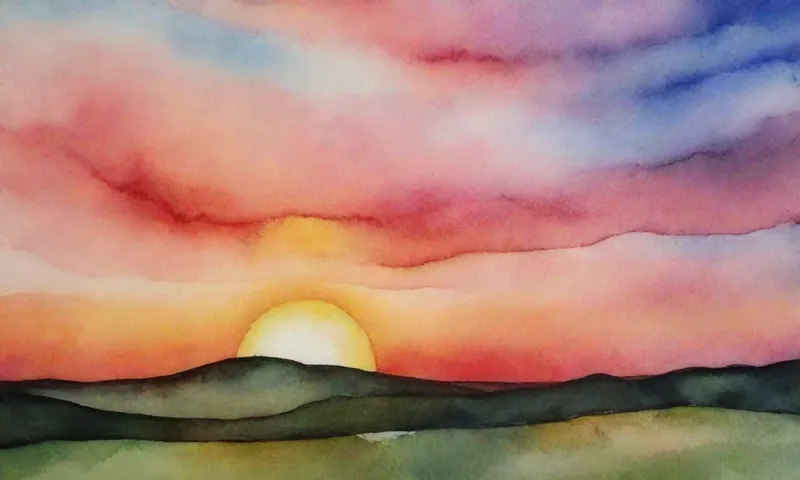el fondo muestra una puesta de sol  