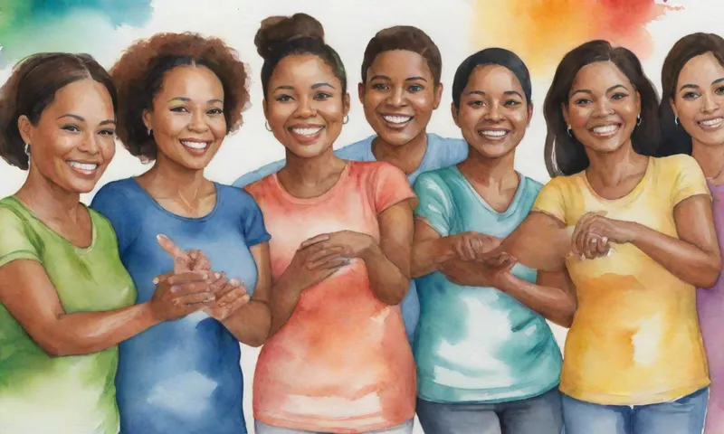 Una ilustración de diversos miembros de la comunidad, con sus manos vinculadas y sonrisas compartidas, se reúnen en un animado evento público que celebra un nuevo centro de recursos comunitarios.