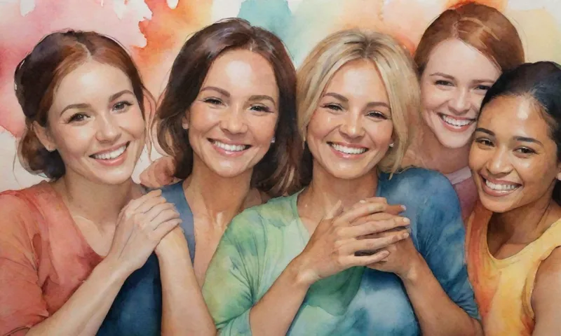 Un grupo diverso de personas de diversos orígenes sonríen brillantemente mientras se abrazan juntos, creando un círculo protector con sus manos apretadas alrededor de cada uno de los hombros.