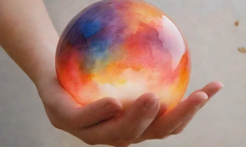 [Imágen de dos manos, una sujetando un globo caliente pintado de sol, colocando suavemente encima de otra mano que se abre para revelar la luz del sol derramando en una esfera dorada interior.]