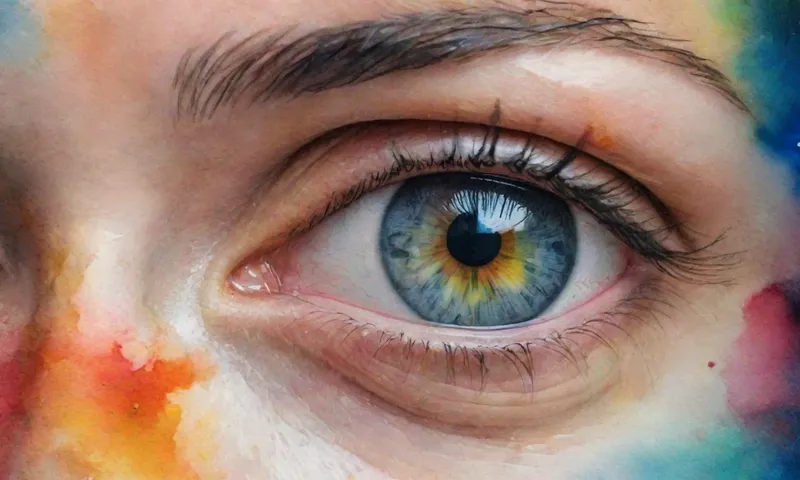 Un acercamiento de los ojos de alguien, sus pupilos dilatados y enfocados deliberadamente hacia adentro, reflejando un mundo que parece profundamente escondido debajo de ellos.