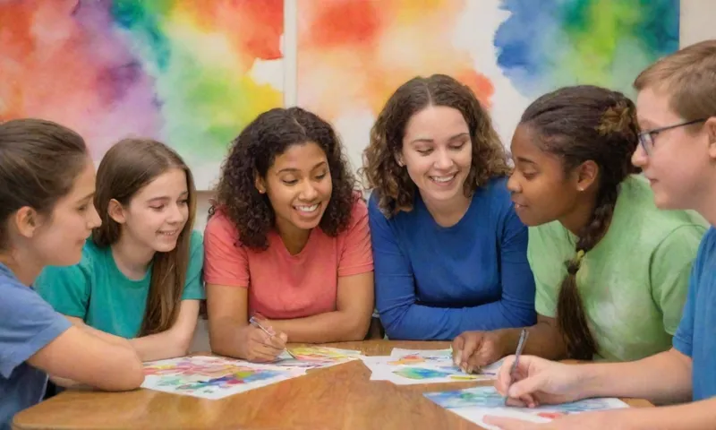 Un grupo de estudiantes diversos se acurrucaron alrededor de una cara entusiasta de maestros, ya que crean soluciones para problemas ambientales en un entorno de aula vibrante.