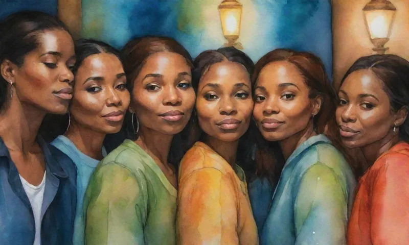 Un grupo diverso de individuos se abrazan juntos, las manos enlazadas, sus rostros iluminados por una sola luz.