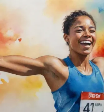 Un atleta de raza mixta