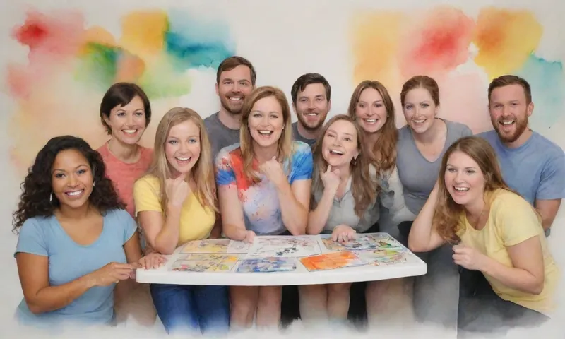 Un grupo diverso de empleados de diversos departamentos colaboran en un proyecto innovador, utilizando pizarras compartidas, riendo y ofreciendo ánimo.