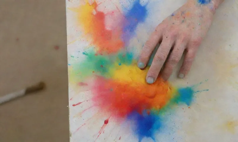 Una fotografía de cerca de una mano de artistas