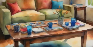 Una mesa de café con libros