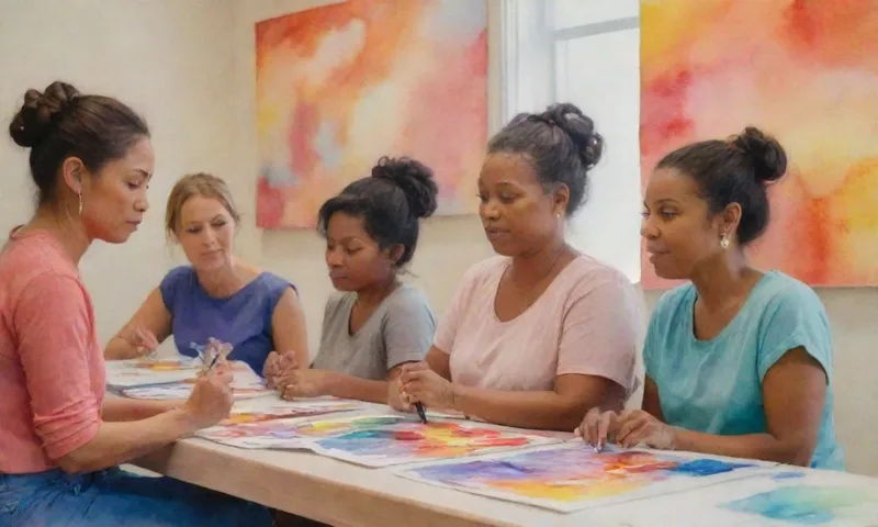 Un grupo de personas diversas dedicadas a talleres