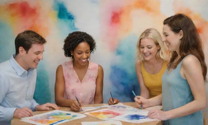 Un grupo de personas diversas sonriendo brillantemente mientras comparten un problema desafiante mientras lo resuelven juntos, utilizando herramientas como diagramas y visualizaciones de datos.