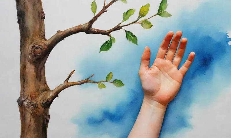 Los jóvenes agarran firmemente una rama del árbol que ha sobrevivido a una tormenta