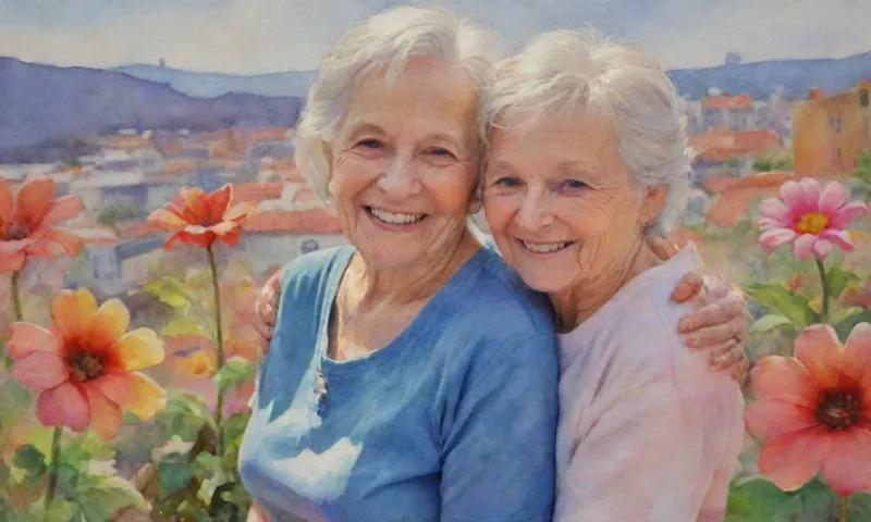 Una mujer de edad sonriente