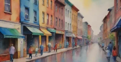 Un vibrante paisaje urbano despierta