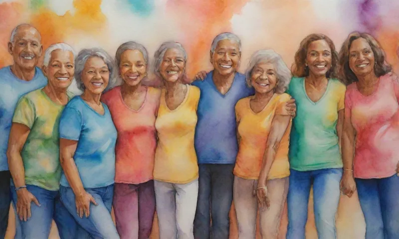 Un grupo luminoso de personas diversas, jóvenes y viejas, están de lado a lado, sus sonrisas irradian alegría y autosuficiencia, los brazos ligados, ya que triunfantemente rompen una cadena envuelta alrededor de una gran representación de una mente llena de lucha adictos.