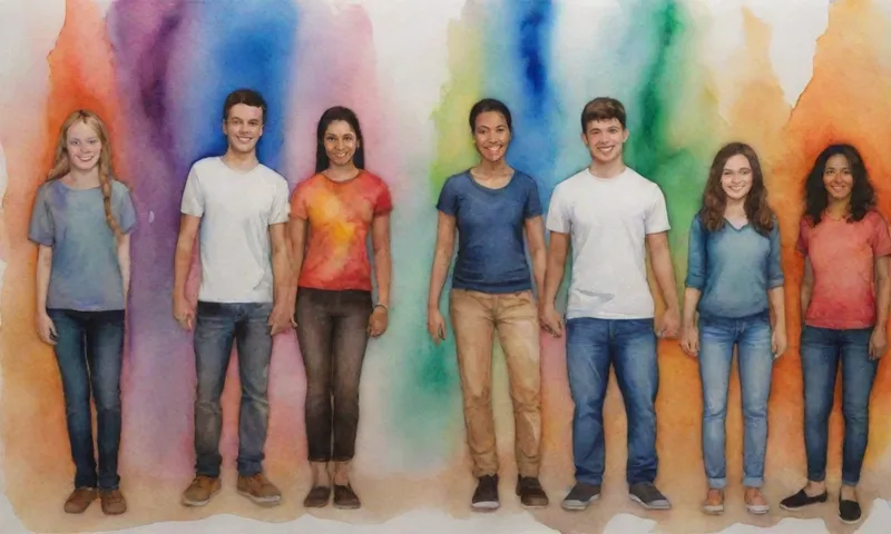 Un grupo diverso de jóvenes de diferentes procedencias están triunfalmente unidos entre los materiales reciclados que representan las futuras tecnologías.